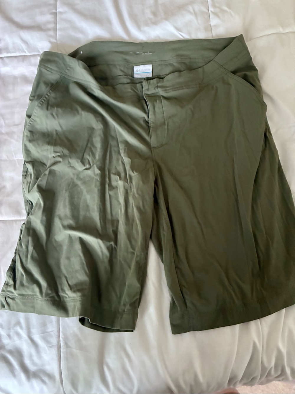 Columbia Women's Olive Athletic Shorts - Lightweight Activewear